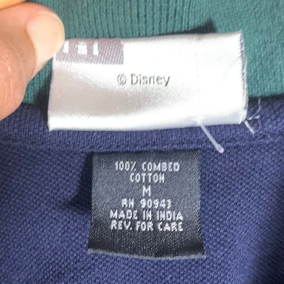 Disney Mickey Mouse Blue Green Polo - Picture 4 of 5